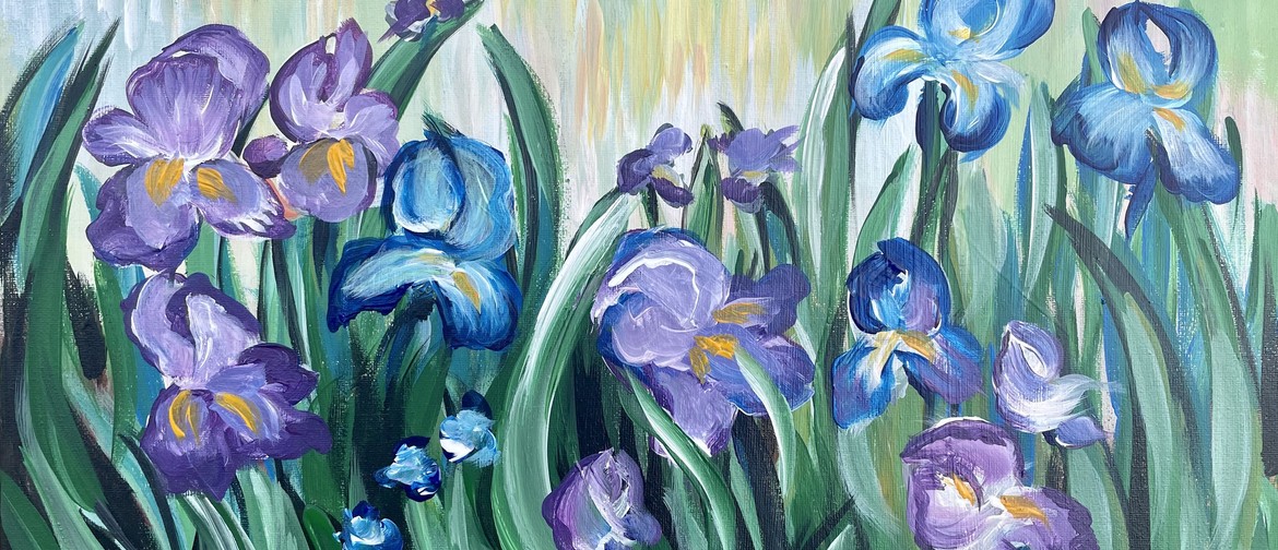 Paint and Wine Night - Iris Flowers