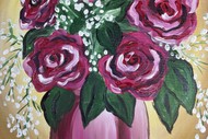 Image for event: Paint and Wine Night - Rose Bouquet