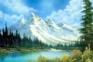 Image for event: Wine and Paint Party - Bob Ross Painting