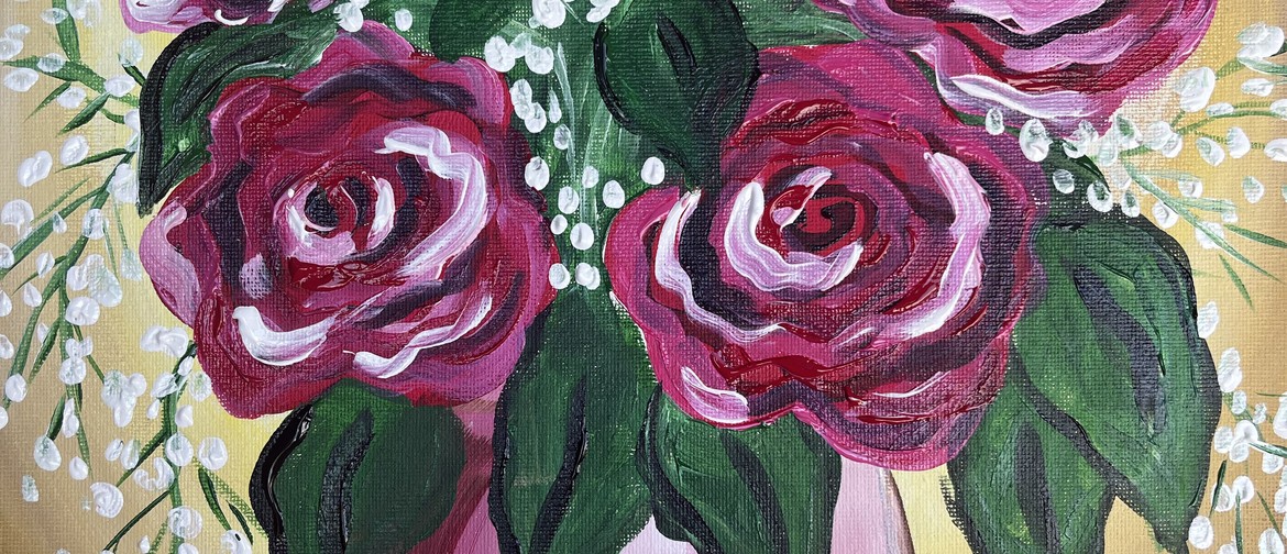 Paint & Wine Night - Roses Bouquet