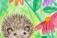 Image for event: Watercolour & Wine Night - Friendly Hedgehog: CANCELLED