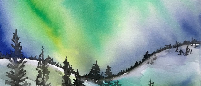 Watercolour and Wine Night - Northern Lights