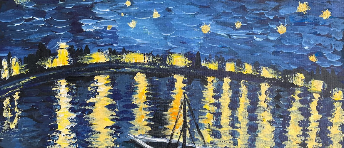 Paint and Wine Night - Starry Night on the Rhone