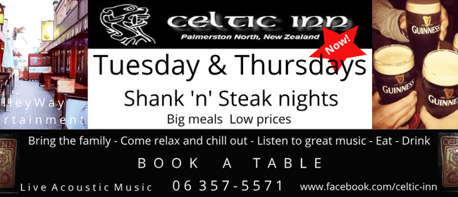 Thursday Steak & Shank Night - Live Acoustic Music