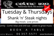 Image for event: Thursday Steak & Shank Night - Live Acoustic Music