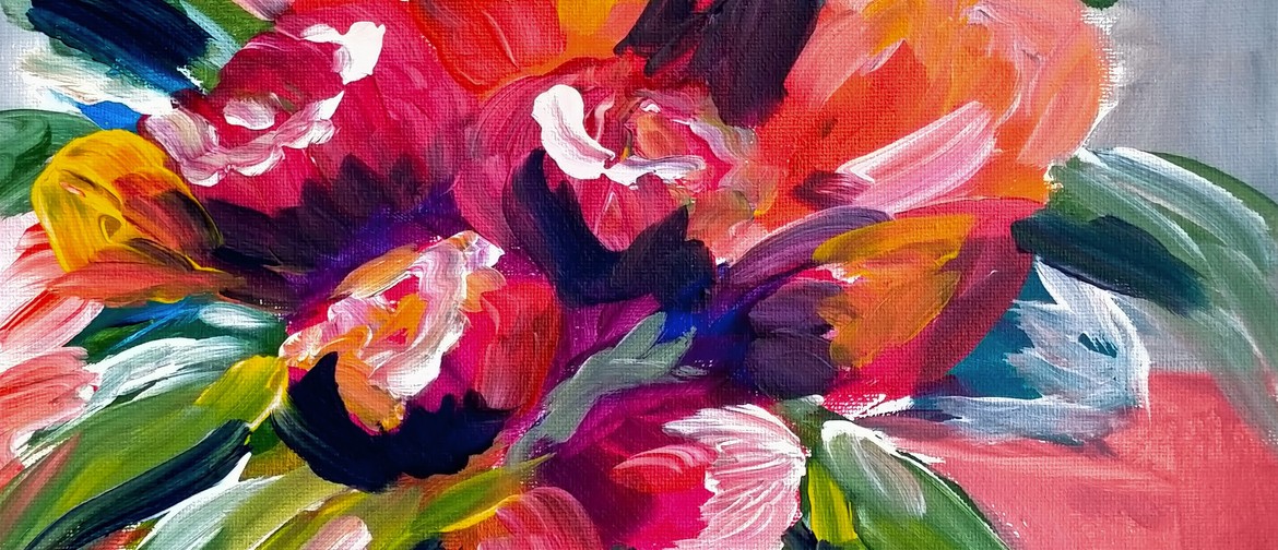 Paint and Wine Night - Abstract Flowers