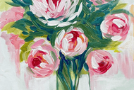 Image for event: Paint and Wine Night - Peony Bouquet