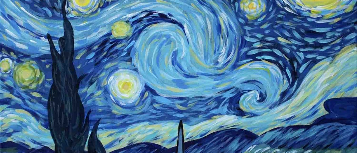 Wine and Paint Party - Starry Night - Van Gogh's Painting