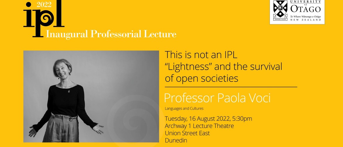 Inaugural Professorial Lecture – Professor Paola Voci