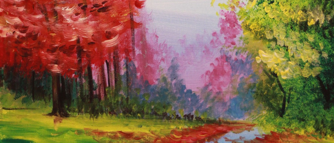 Paint & Chill Friday 6pm @Auck City Hotel - Colourful Trees!