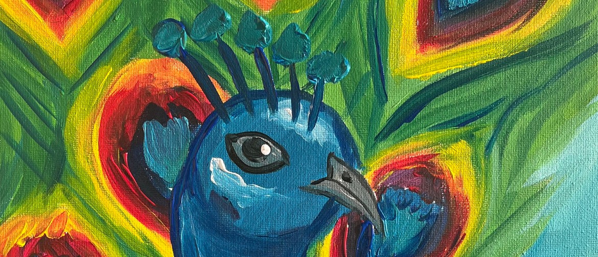 Paint and Wine Night - Pretty Peacock