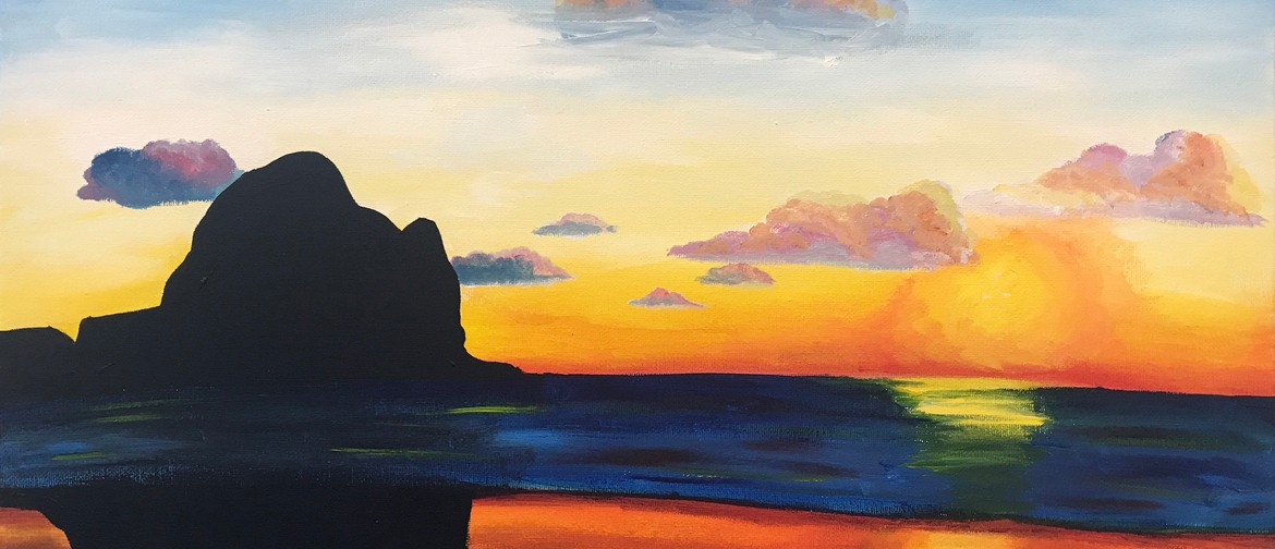 Paint and Wine Afternoon - Piha Sunset