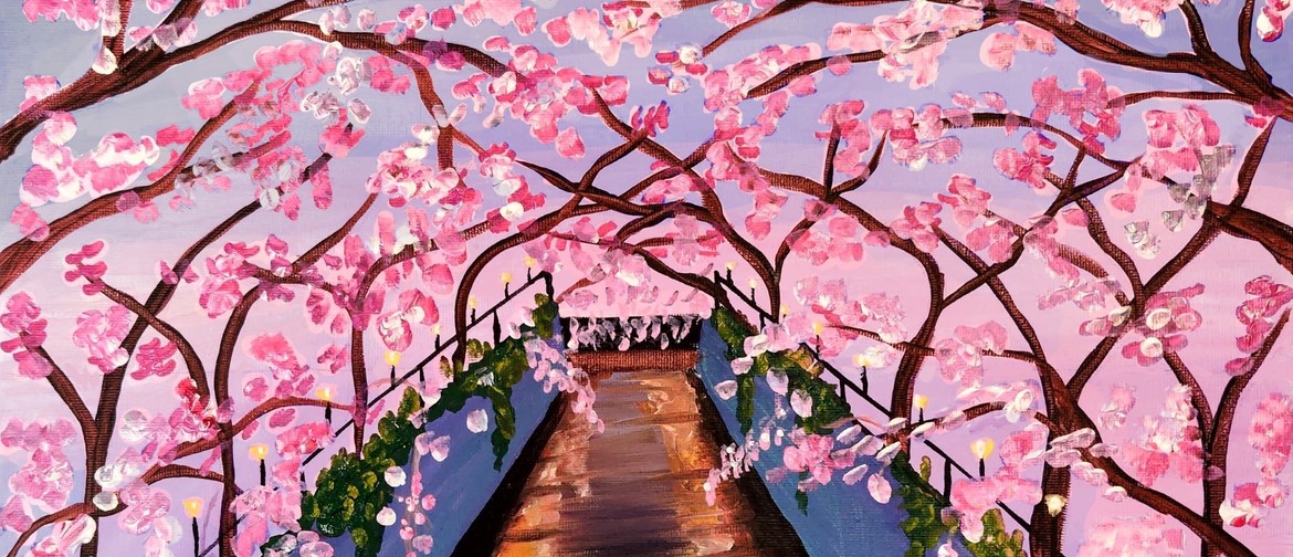 Paint and Wine Night - Cherry Blossoms