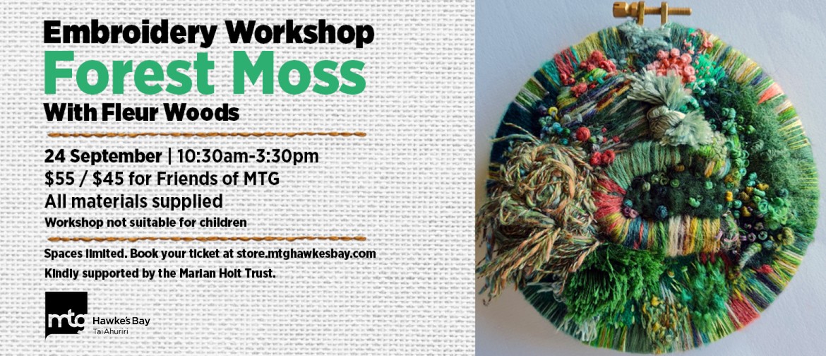 Embroidery Workshop - Forest Moss with Fleur Woods