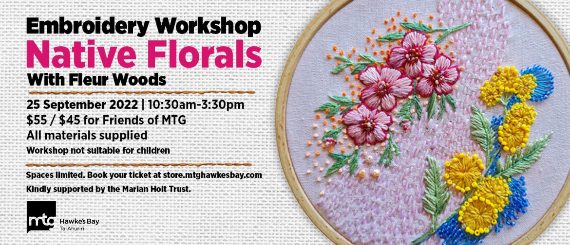 Embroidery Workshop | Native Florals with Fleur Woods