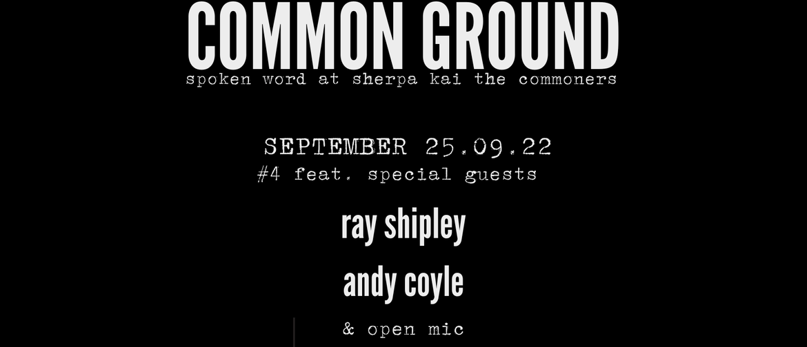 Hester Ullyart's Common Ground: Spoken Word Night Hester Ullyart's Common Ground: Spoken Word Night