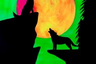Glow in the Dark Paint Night - Night Wolves