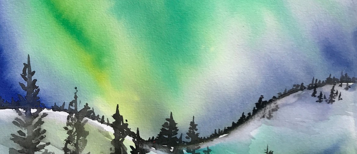 Watercolour and Wine Night - Northern Lights
