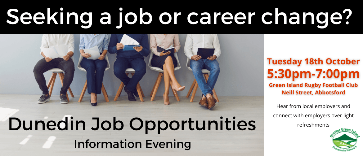 Dunedin Job Opportunities Information evening