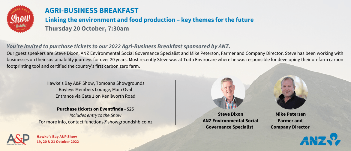 Agri-Business Breakfast at the Hawke's Bay A&P Show