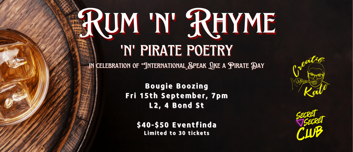 Rum 'n' Rhyme 'n' Pirate Poetry: CANCELLED