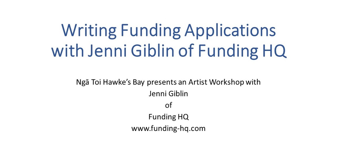 Artist Workshop - Writing a Funding Application