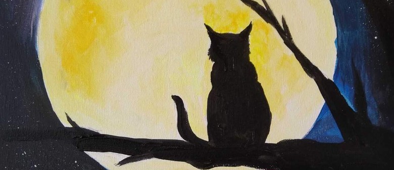 Paint & Wine Night - Cat in the Moon