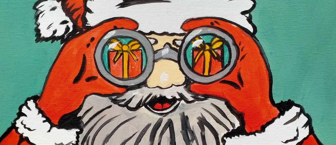 Paint and Wine Night - POP Art Peeping Santa Paint and Wine Night - POP Art Peeping Santa