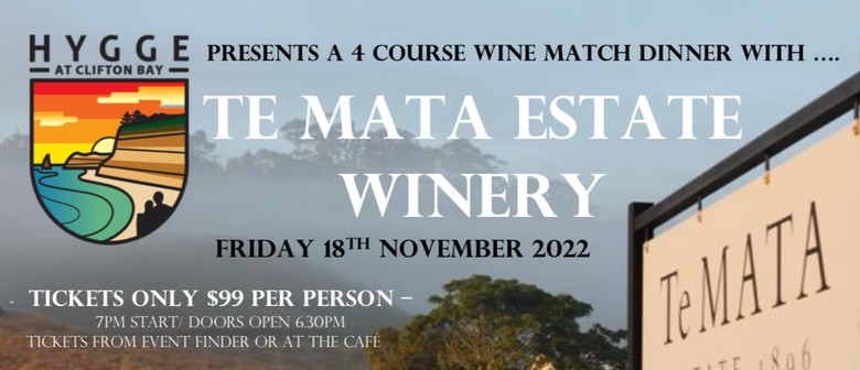 Hygge's Wine Match Dinner with Te Mata Estate