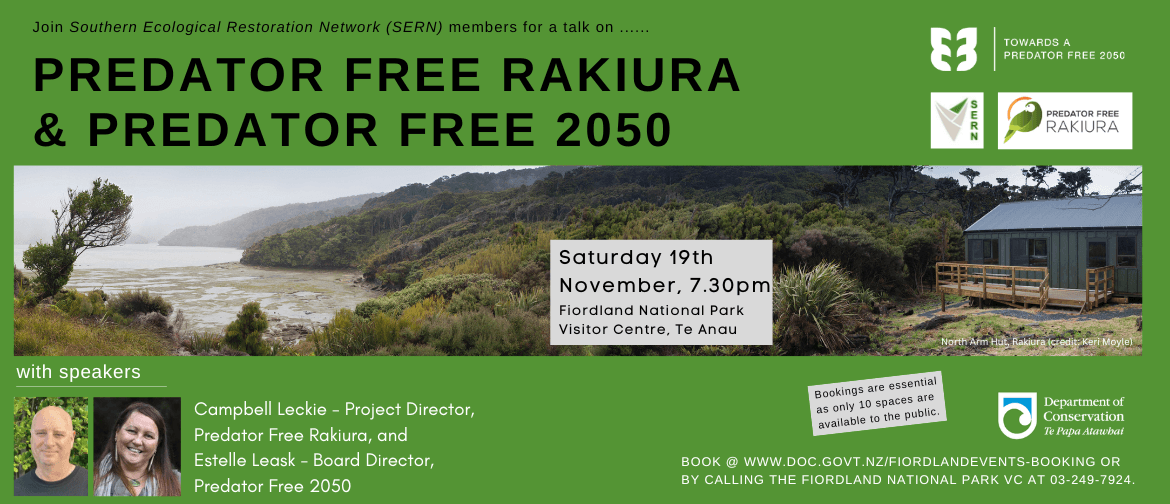 Predator Free Rakiura & Predator Free 2050 evening talk