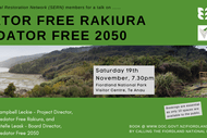Image for event: Predator Free Rakiura & Predator Free 2050 evening talk