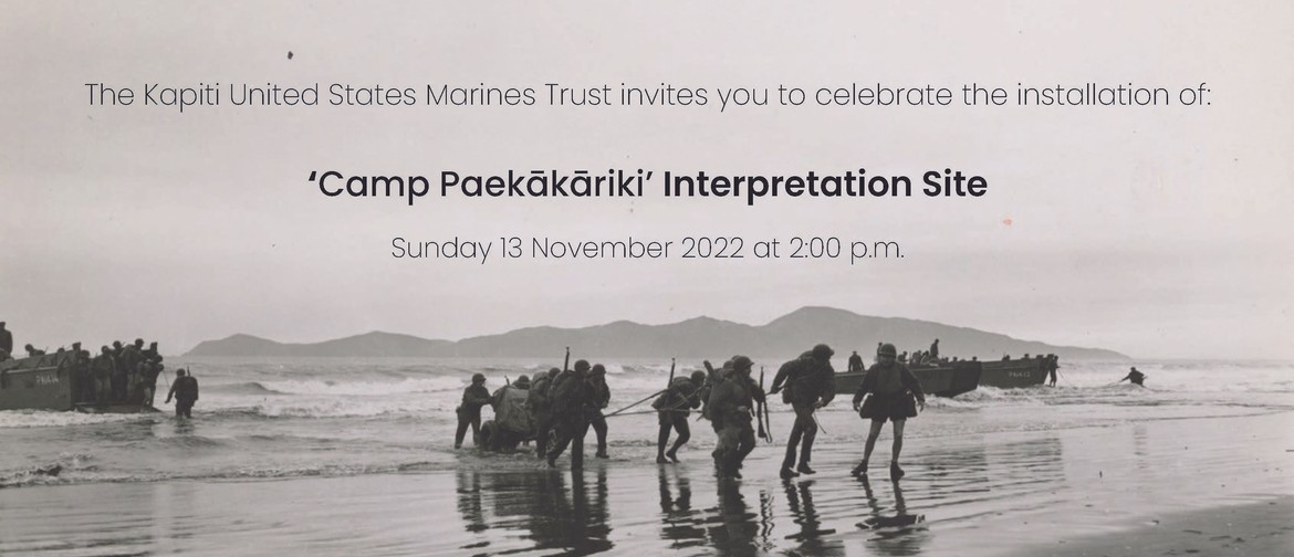 Opening of US Marines WWII interpretation site Paekakariki
