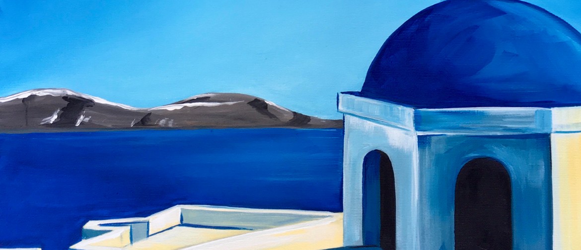 Paint and Wine Night - Santorini
