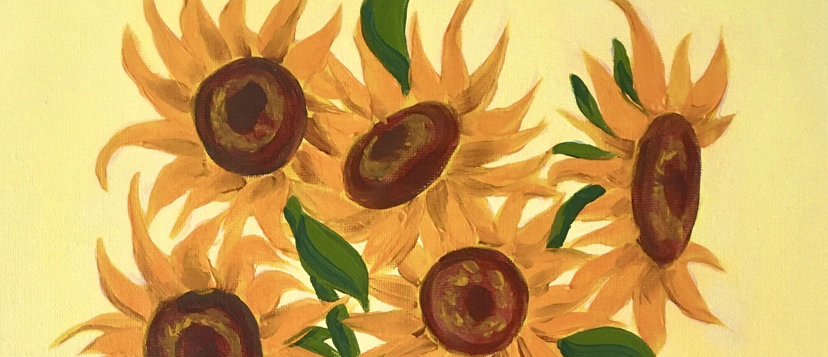 Auckland Paint and Wine Night - Sunflowers