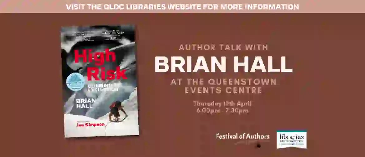 Brian Hall Author Talk at Queenstown Events Centre