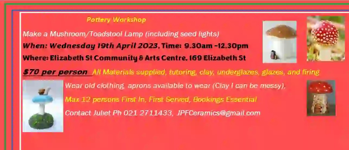 Pottery Mushroom/Toadstool Tea light Bay of Plenty