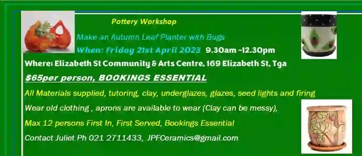 Pottery Workshop - Make an Autumn Planter and Bugs