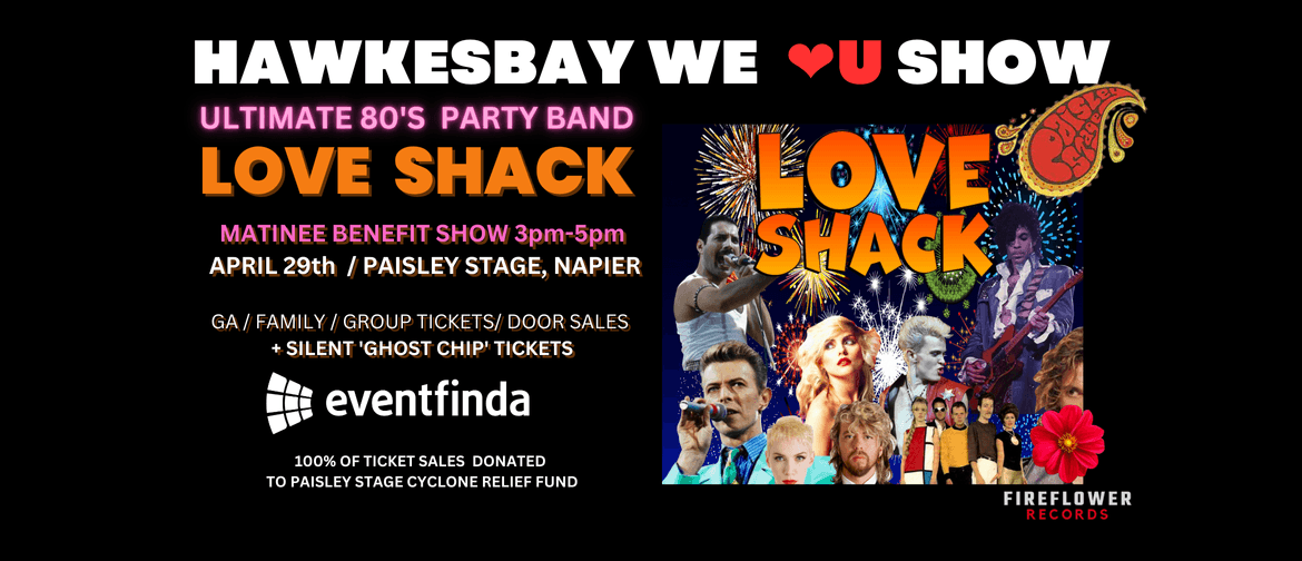 80's Super Band 'Love Shack'  Hawkesbay Matinee Benefit Show