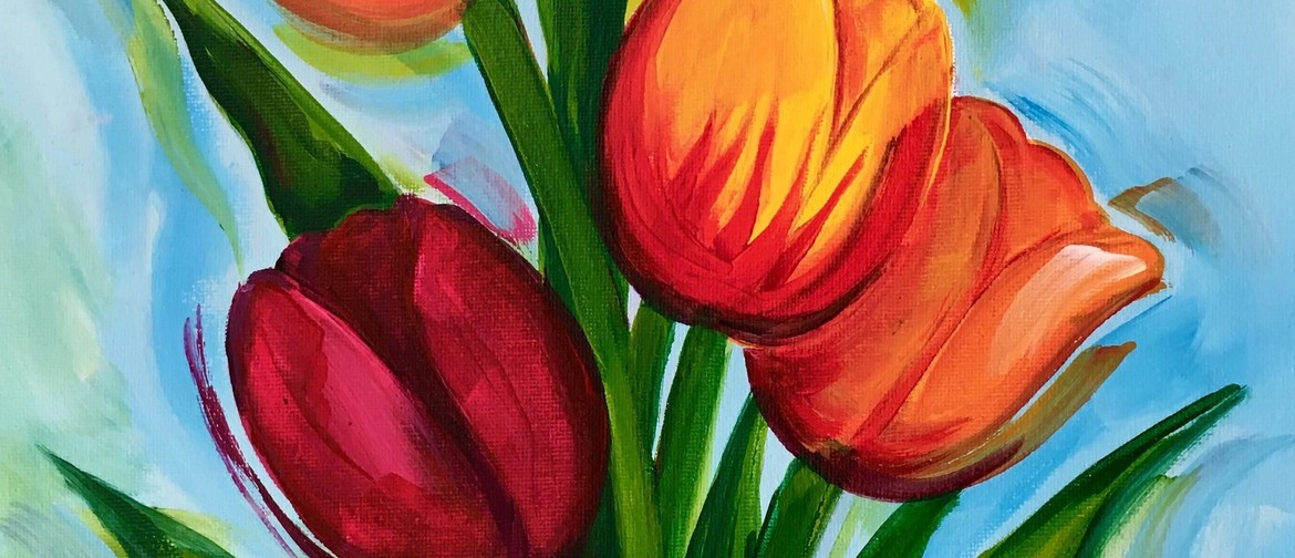 Tauranga Paint and Wine Night - Mothers Tulips