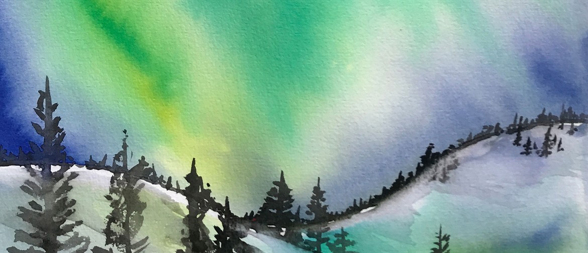 Taupo Watercolour and Wine Night - Northern Lights