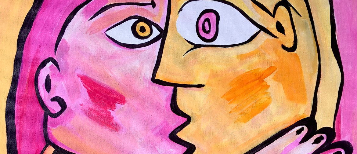 Tauranga Paint and Wine Night - Picasso Kiss Tauranga Paint and Wine Night - Picasso Kiss