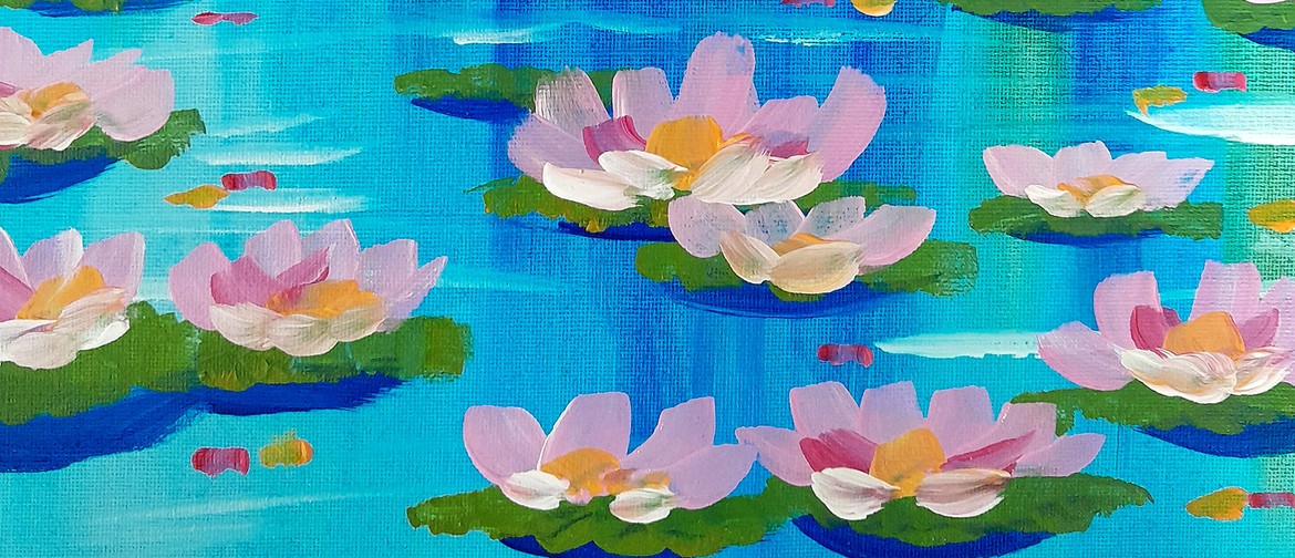 Rotorua Paint & Wine Night - Water Lilies - Monet Inspired