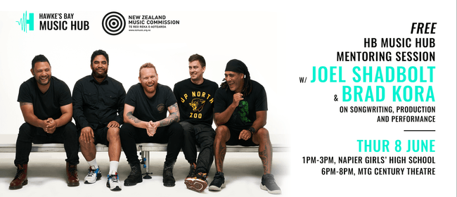 Free Music Mentoring Session: Joel Shadbolt & Brad Kora, 6pm