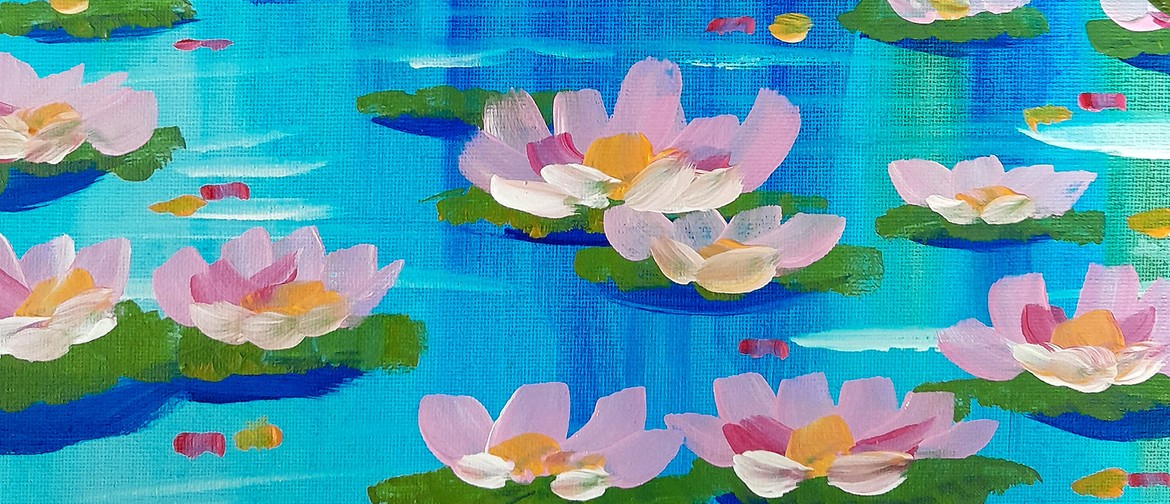 Nelson Paint and Wine Night - Water Lilies - Monet Inspired