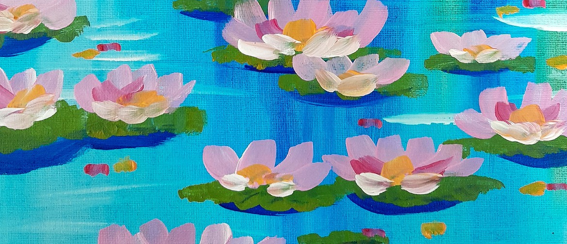 Gisborne Paint and Wine Night - Water Lilies - Monet Inspire