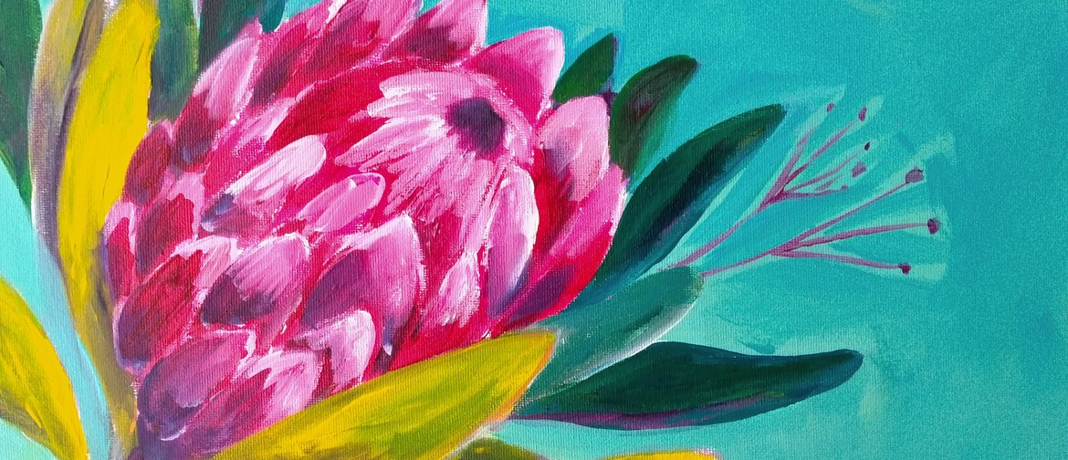 Wellington Paint and Wine Night - Protea Bloom