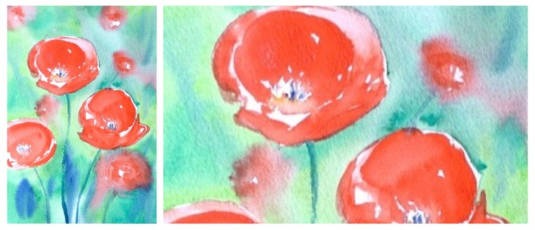 Family Art Class - Red Poppies