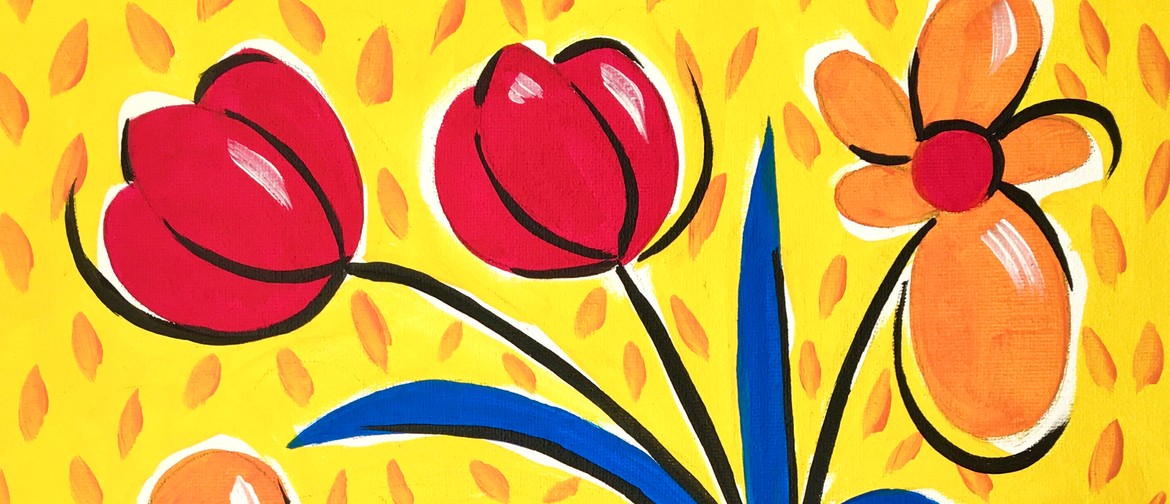 Wellington Pop Art Paint & Wine Night - Flowers in a Vase
