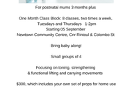 Postnatal Mat Pilates; for Mums 3 Months Plus Postpartum