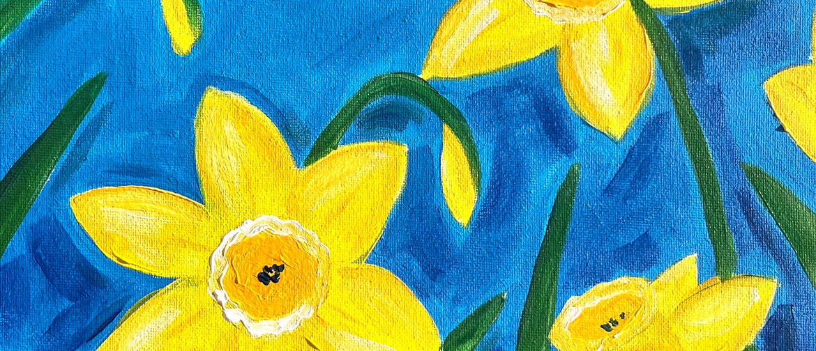 Rotorua Paint and Wine Night - Yellow Daffodils